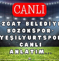 Yozgat Belediiyesi Bozokspor-Yeşilyurtspor maçı canlı anlatım