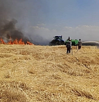 Yüzlerce dönüm arazi alevlere teslim oldu