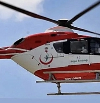 Zamanla yarışıldı… Helikopter Ambulansla Malatya'ya Sevk Edildi