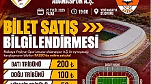 Yeşilyurtspor - Adanaspor maçı biletleri satışta