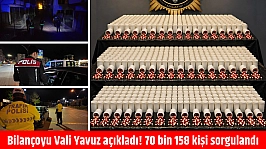 Bilançoyu Vali Yavuz açıkladı! 70 bin 158 kişi sorgulandı