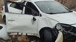 Malatya'da direksiyon hakimiyetini kaybeden sürücü şarampole yuvarlandı