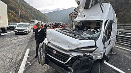 Malatya Otobüsü Bolu Dağında Kaza Yaptı