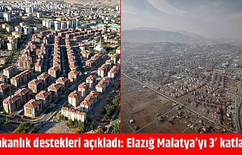 Bakanlık destekleri açıkladı: Elazığ Malatya'yı 3' katladı