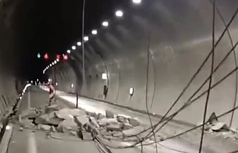 Erkenek Tüneli'nde göçük meydana geldi