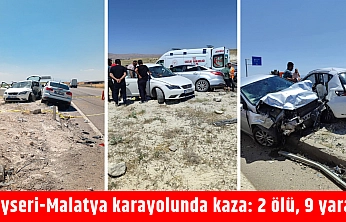 Kayseri-Malatya karayolunda kaza: 2 ölü, 9 yaralı