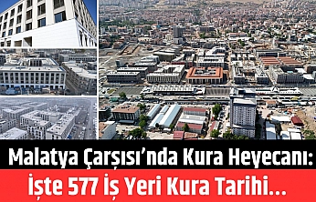 Malatya Çarşısı'nda kura heyecanı: İşte 577 iş yeri kura tarihi…