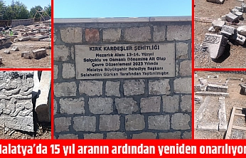 Malatya'da 15 yıl aranın ardından yeniden onarılıyor!