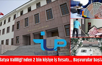 Malatya'da 2 bin kişiye iş fırsatı: İUP başvuruları başladı