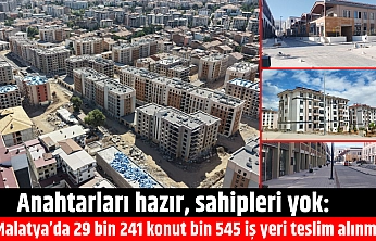 Malatya'da 29 bin 241 konut, bin 545 iş yeri neden teslim alınmadı?