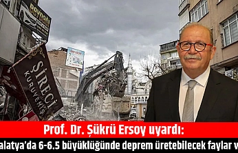 Malatya'da artçı depremler devam edecek mi? Prof. Dr. Ersoy yanıtladı..!