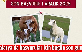 Malatya'da başvurular için bugün son gün!!
