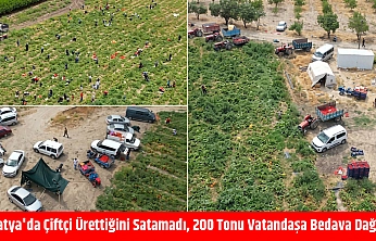 Malatya'da çiftçi ürettiğini satamadı, 200 tonu vatandaşa bedava dağıttı