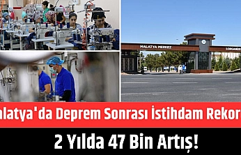 Malatya'da Deprem Sonrası İstihdam Rekoru: 2 Yılda 47 Bin Artış!