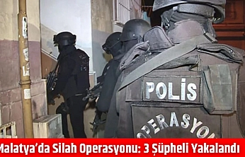 Malatya'da silah operasyonu: 3 şüpheli yakalandı