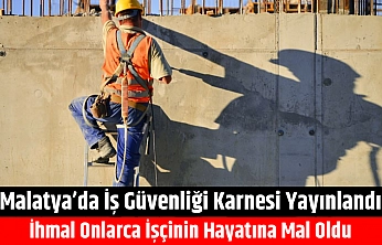 Malatya'da iş güvenliği karnesi yayınlandı: İhmal onlarca işçinin hayatına mal oldu