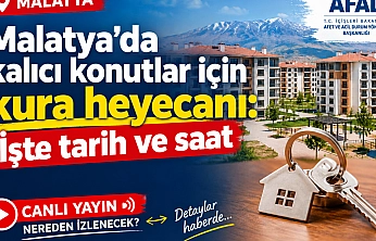 Malatya'da kalıcı konutlar için kura heyecanı: İşte tarih ve saat