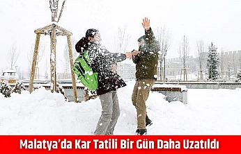 Malatya'da kar tatili bir gün daha uzatıldı