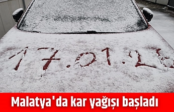 Malatya'da kar yağışı başladı