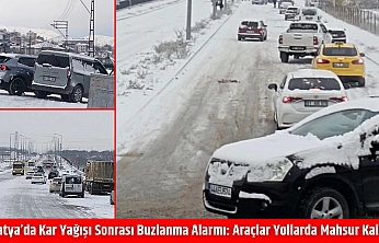 Malatya'da Kar Yağışı Sonrası Buzlanma Alarmı: Araçlar Yollarda Mahsur Kaldı