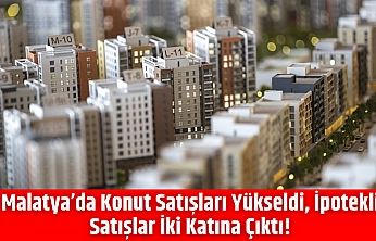 Malatya'da Konut Satışları Yükseldi, İpotekli Satışlar İki Katına Çıktı!