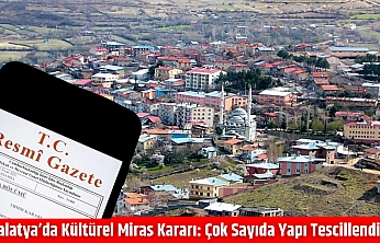 Malatya'da kültürel miras kararı: Çok sayıda yapı tescillendi…