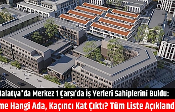 Malatya'da Merkez 1 Çarşı'da İş Yerleri Sahiplerini Buldu: Kime Hangi Ada, Kaçıncı Kat Çıktı? Tüm Liste Açıklandı