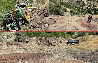 Malatya'da traktör şarampole yuvarlandı, sürücü ağır yaralandı