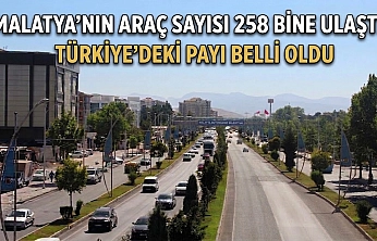 Malatya'nın araç sayısı 258 bine ulaştı! Türkiye'deki payı belli oldu