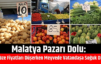Malatya Pazarı Dolu: Sebze Fiyatları Düşerken Meyvede Vatandaşa Soğuk Duş