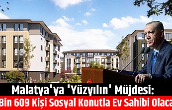 Malatya'ya 'Yüzyılın' müjdesi: 9 bin 609 kişi sosyal konutla ev sahibi olacak