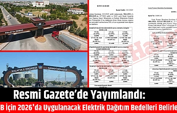 Resmi Gazete'de Yayımlandı: OSB İçin 2026'da Uygulanacak Elektrik Dağıtım Bedelleri Belirlendi