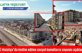 TOKİ Malatya'da teslim edilen sosyal konutların sayısını açıkladı…