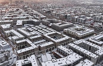 Yeni Malatya çarşısı beyaz örtüyle kartpostallık görüntüler sundu