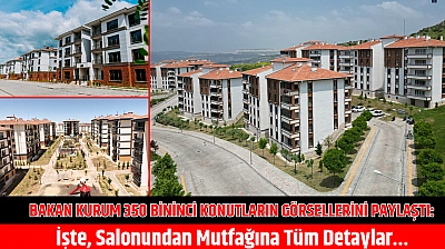 Bakan Kurum 350 Bininci Konutların Görsellerini Paylaştı: İşte, Salonundan Mutfağına Tüm Detaylar…