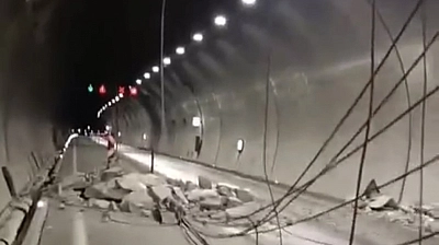 Erkenek Tüneli'nde göçük meydana geldi