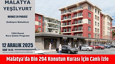 Malatya'da Bin 294 Konutun Kurası İçin Canlı İzle