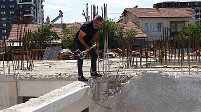 Malatya'da 105 dairelik inşaatta skandal: Firma kendi projesini yıktı