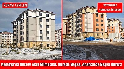 Malatya'da rezerv alan bilmecesi: Kurada başka, anahtarda başka konut!