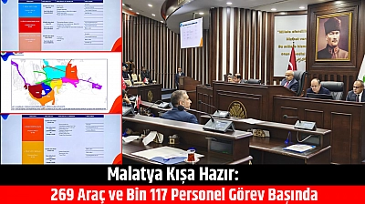 Malatya Kışa Hazır: 269 Araç ve Bin 117 Personel Görev Başında