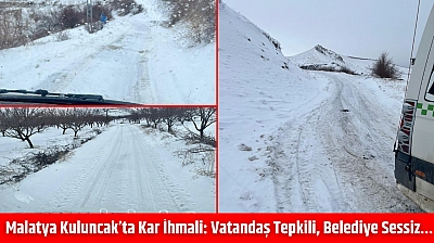 Malatya Kuluncak'ta kar ihmali: Vatandaş tepkili, belediye sessiz…