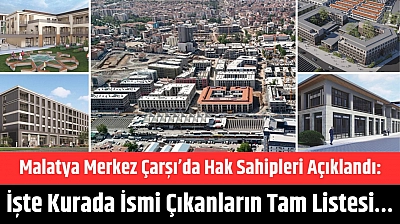 Malatya Merkez Çarşı'da Hak Sahipleri Açıklandı: İşte Kurada İsmi Çıkanların Tam Listesi…