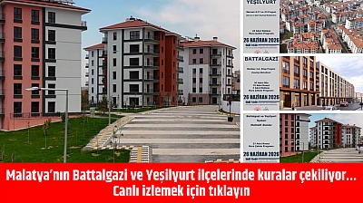 Malatya'nın Battalgazi ve Yeşilyurt ilçelerinde kuralar çekiliyor… Canlı izlemek için tıklayın…