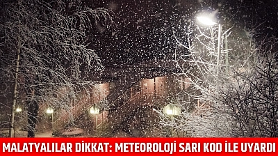 Malatyalılar dikkat! Meteoroloji sarı kodla uyardı...