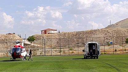 Karın ağrısı şikâyetiyle gitti: Ambulans helikopterle sevk edildi