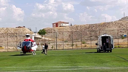 97 yaşındaki hasta için hava ambulansı havalandı