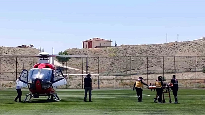 Malatya'da 74 yaşındaki hasta için helikopter ambulans kalktı