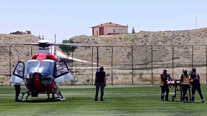 Malatya'da kalp krizi geçiren hasta helikopterle sevk edildi