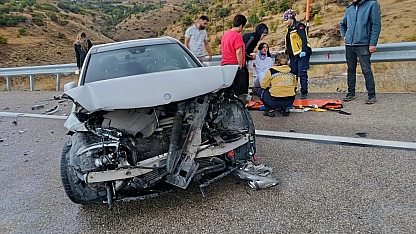 Kayganlaşan yolda kontrolden çıkan otomobil kaza yaptı: 1 yaralı