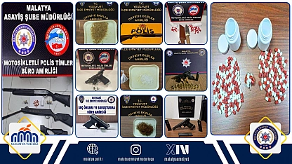 Malatya'da 5 günlük bilanço açıklandı: Aranan şüpheliler tek tek yakalandı